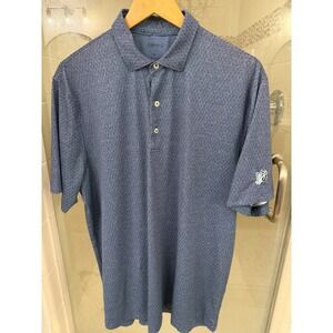 johnnie-O Performance Jersey Golf Polo Large Blue